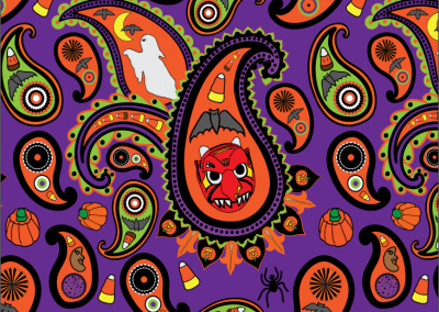 Halloween Paisley by Michael Sheridan Designs