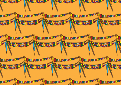 Tibetan Prayer Flags by Michael Sheridan Designs